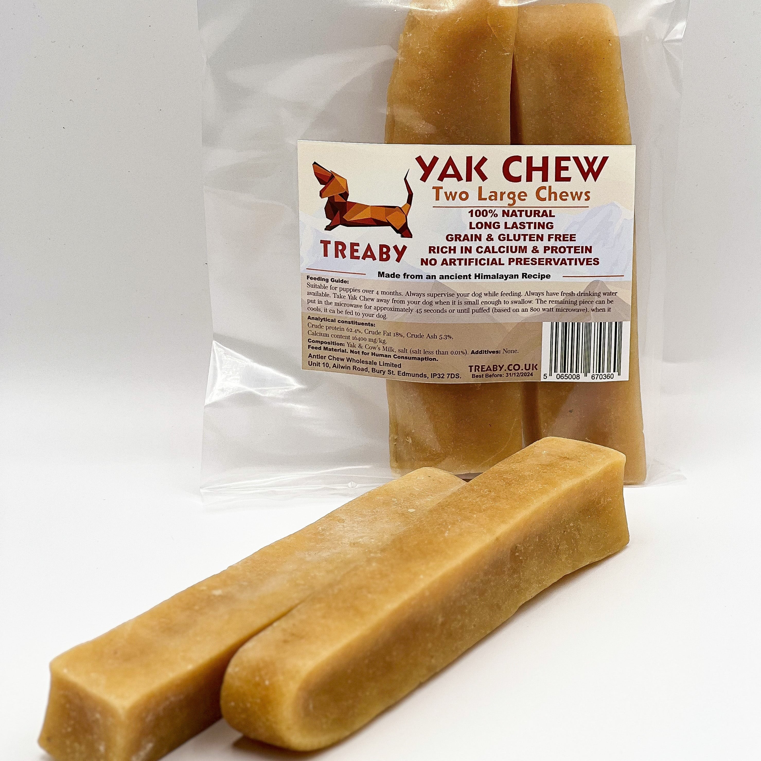 Himalayan Yak chew - Pack of 2  - LARGE  SIZE - Antler Chew