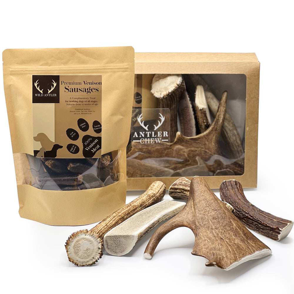 Extra Large size Chews & Big Bag Venison Sausages - Antler Chew