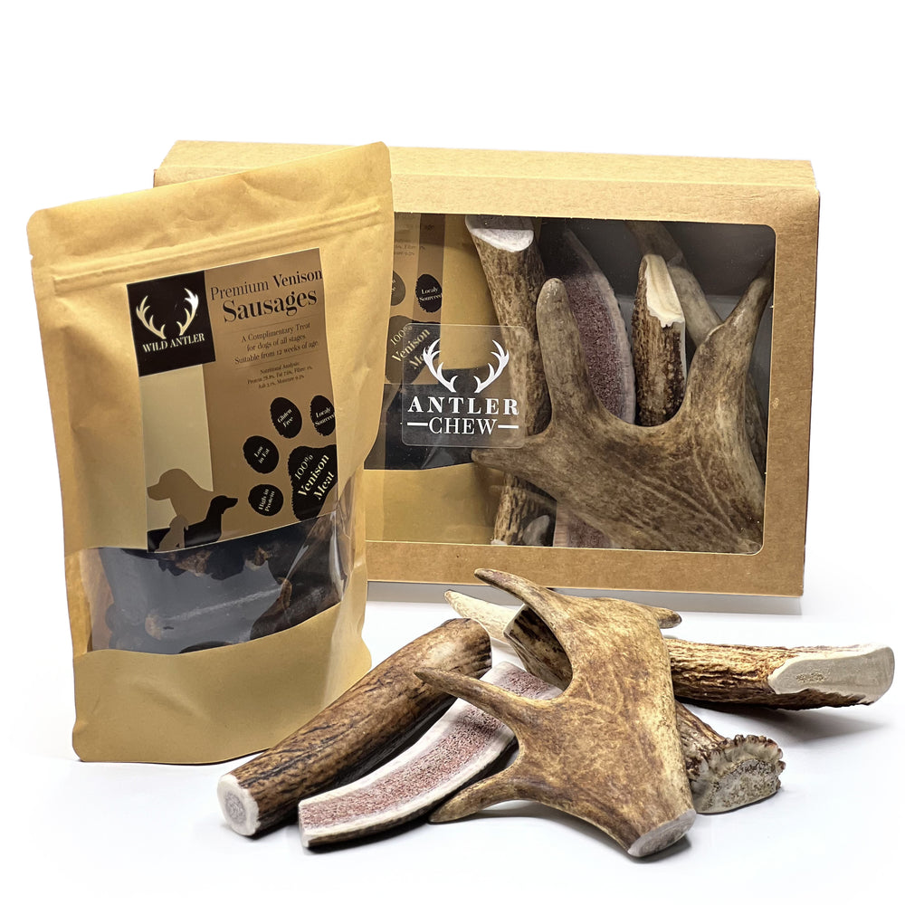 Large size Chews & Big Bag Venison Sausages - Antler Chew