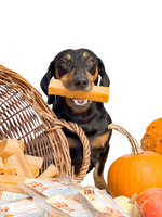 Treat your dog to TREABY's pumpkin-flavoured Yak Chew (Medium Size, 2-pack). Made with natural ingredients, these chews are perfect for puppies and adult dogs aged 14 weeks and older. Autumn flavour has arrived!  - Antler Chew 