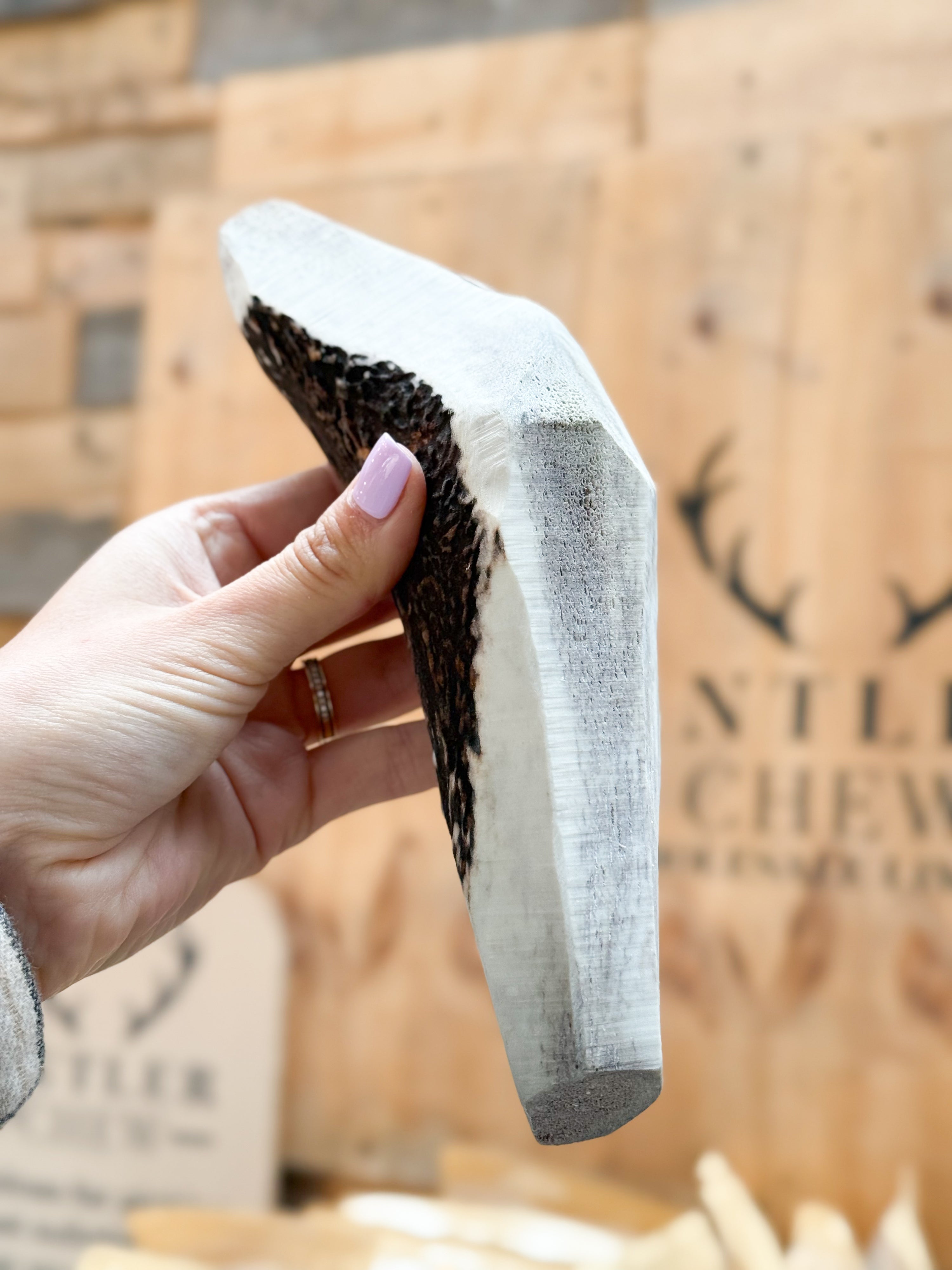 BuckHorn Cut Antler Chew features two open ends for easy marrow access while maintaining durability. Perfect for picky chewers who need long-lasting engagement!  - Antler Chew 