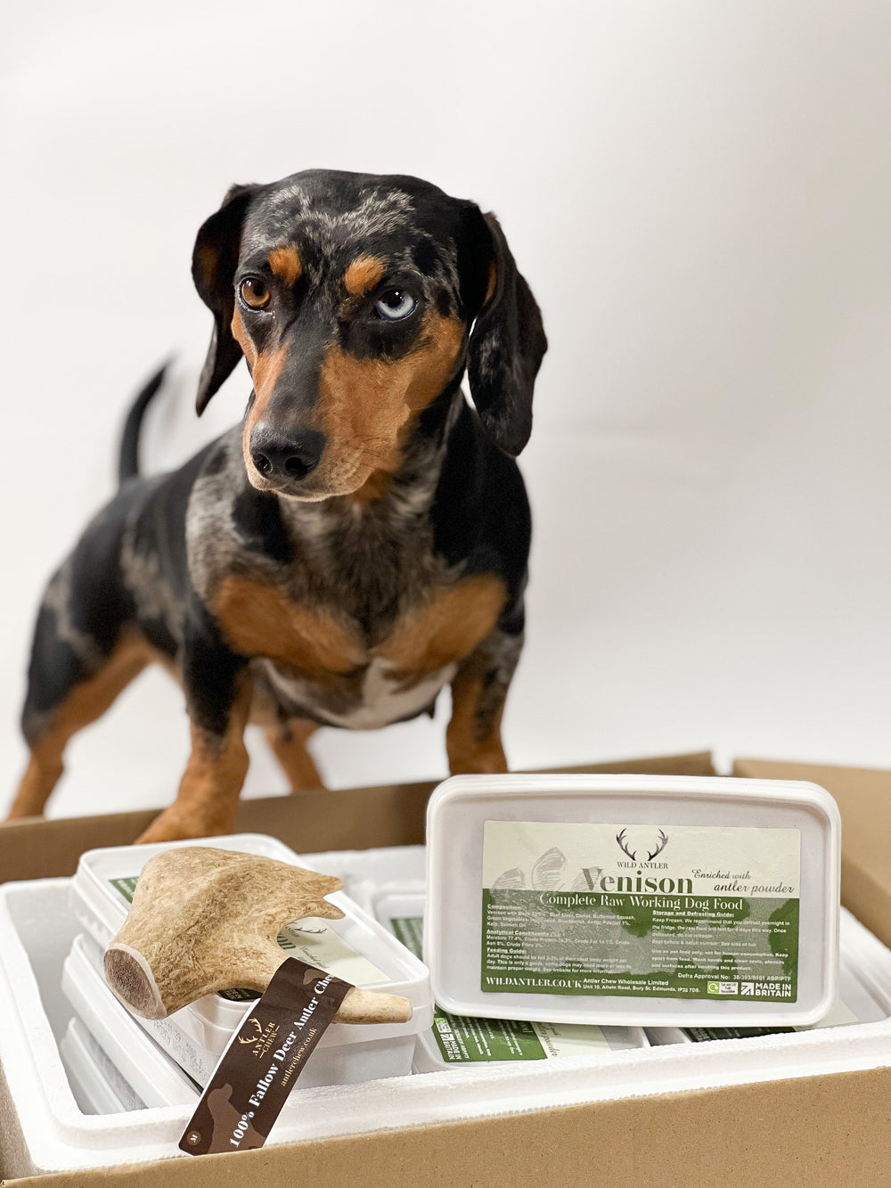 Venison Raw Dog Food Starter Pack Antler Chew