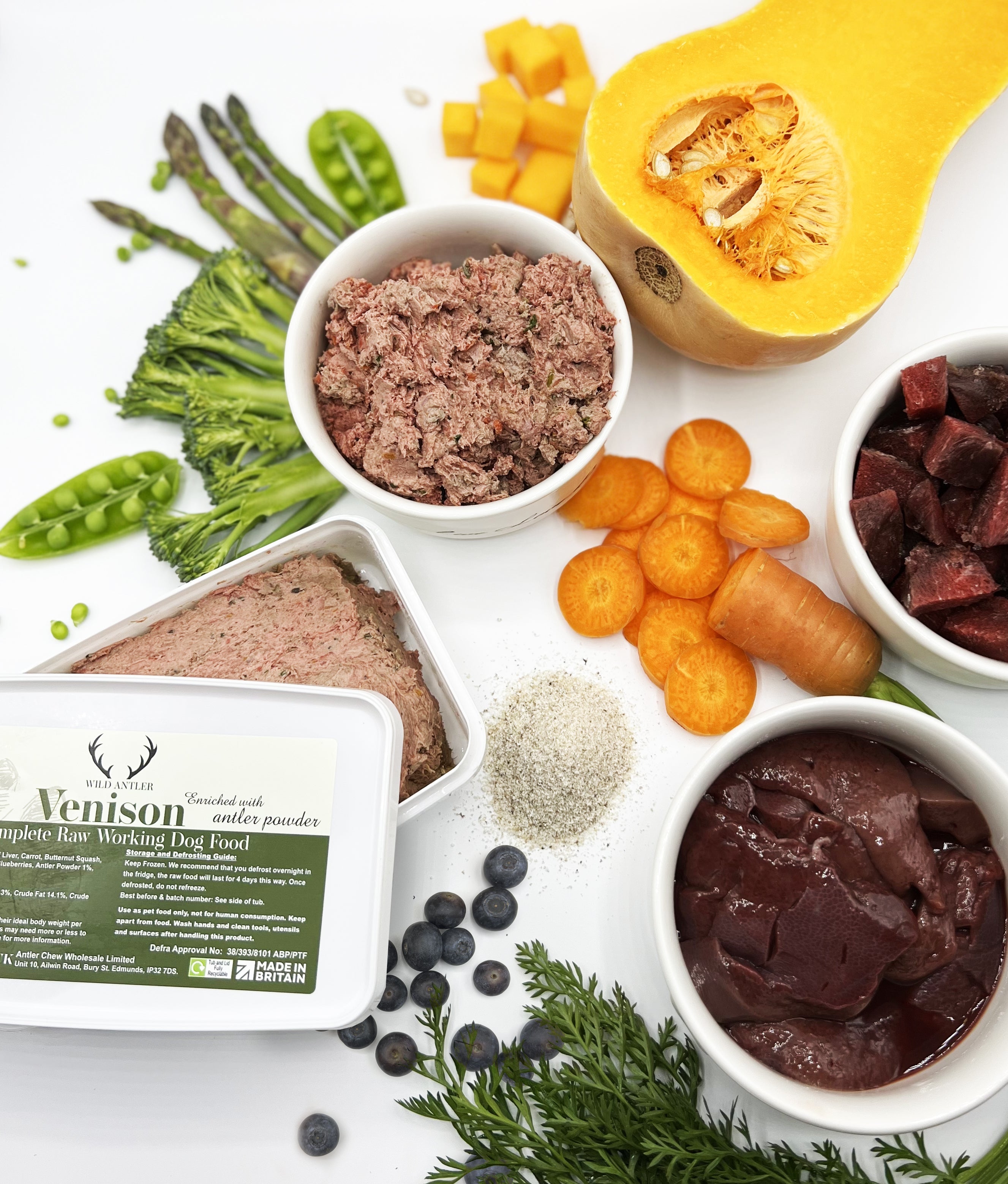 Venison Raw Dog Food Enriched with Antler Powder